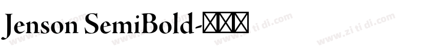 Jenson SemiBold字体转换